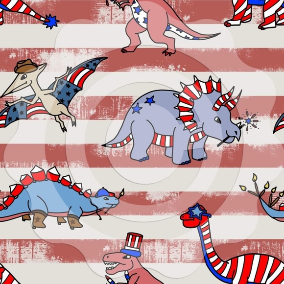 NEW PATRIOTIC DINOSAUR SWIM TRUNKS - Picture 2 of 2